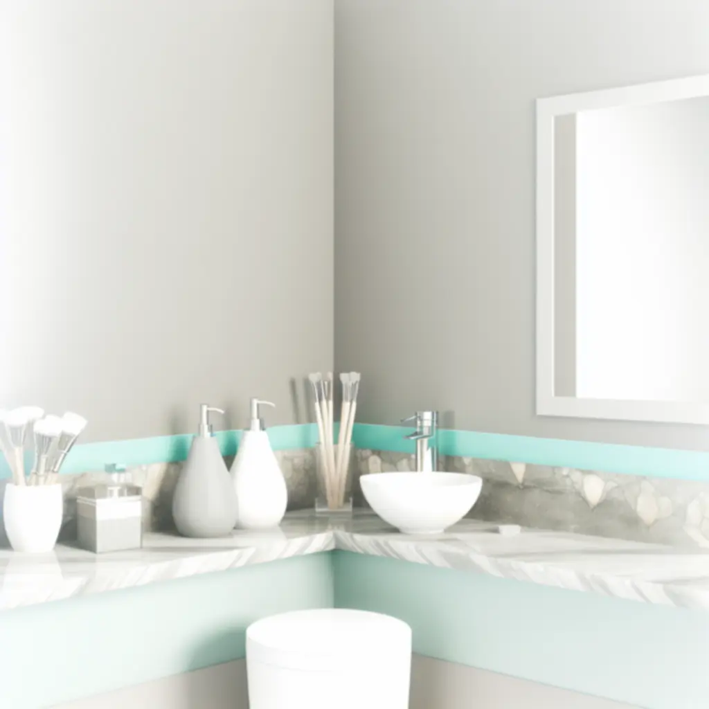 Nowoczesna łazienka w bieli i szarości z minimalistycznymi akcesoriami