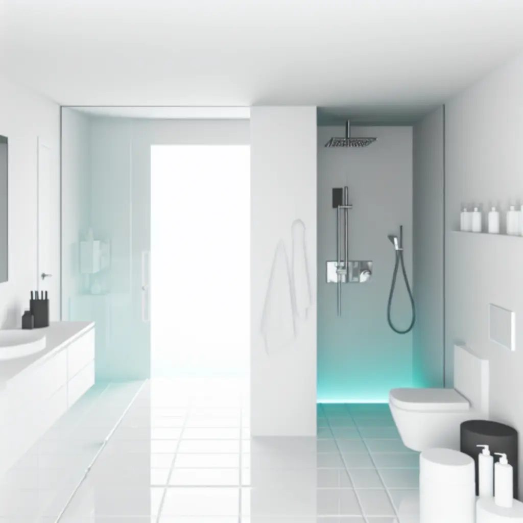 Nowoczesne, eleganckie wnętrze łazienki w minimalistycznym stylu